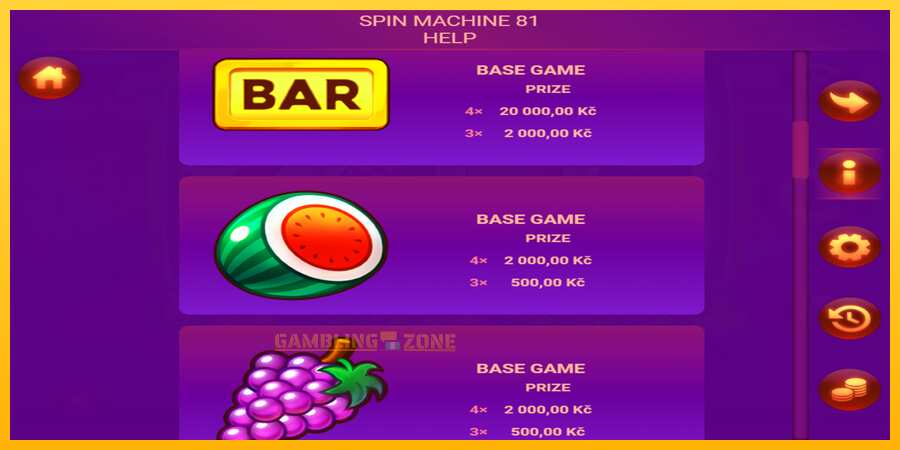 Aparaat Spin Machine 81 - mäng päris raha eest, pilt 4