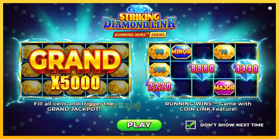 Aparaat Striking Diamond Link - mäng päris raha eest, pilt 1