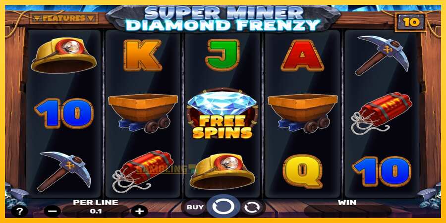 Aparaat Super Miner - Diamond Frenzy - mäng päris raha eest, pilt 1