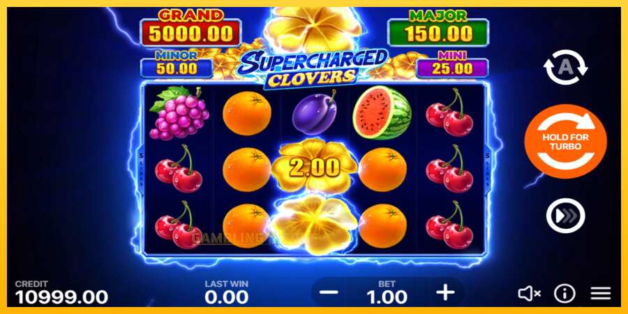 Aparaat Supercharged Clovers: Hold and Win - mäng päris raha eest, pilt 1