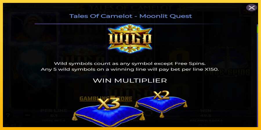 Aparaat Tales of Camelot - Moonlit Quest - mäng päris raha eest, pilt 4