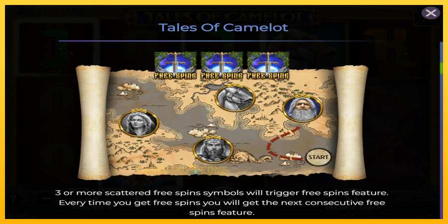 Aparaat Tales of Camelot - mäng päris raha eest, pilt 4