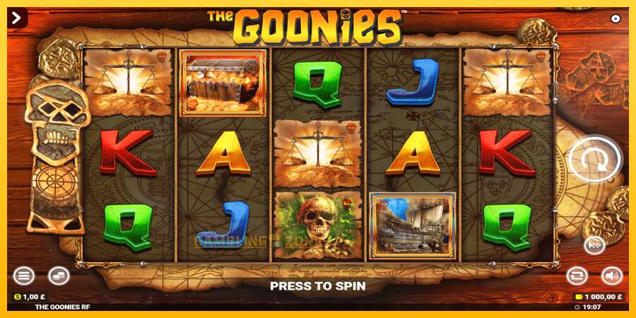 Aparaat The Goonies Deluxe Rapid Fire Jackpots - mäng päris raha eest, pilt 2