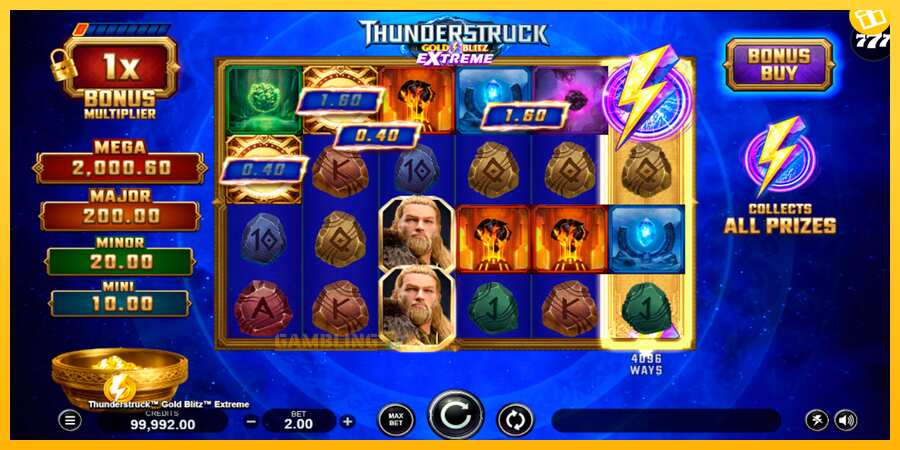 Aparaat Thunderstruck Gold Blitz Extreme - mäng päris raha eest, pilt 2