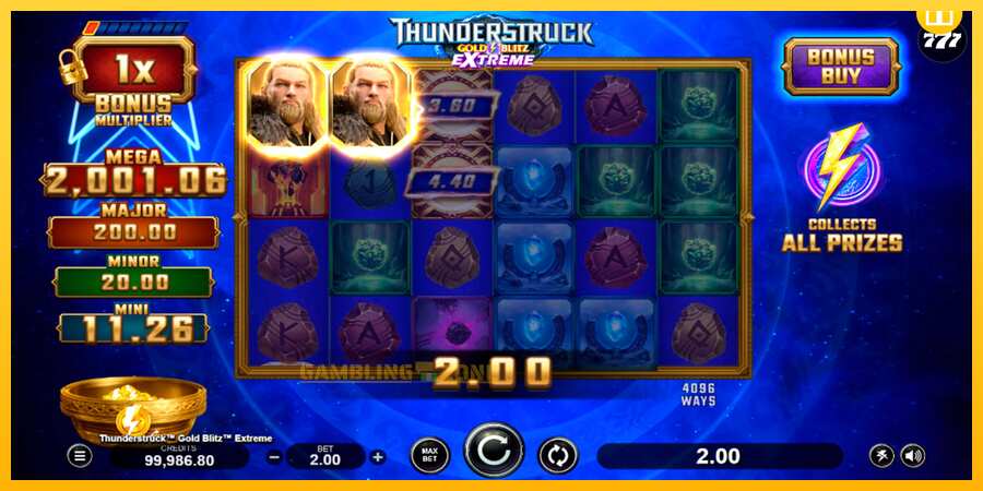 Aparaat Thunderstruck Gold Blitz Extreme - mäng päris raha eest, pilt 4