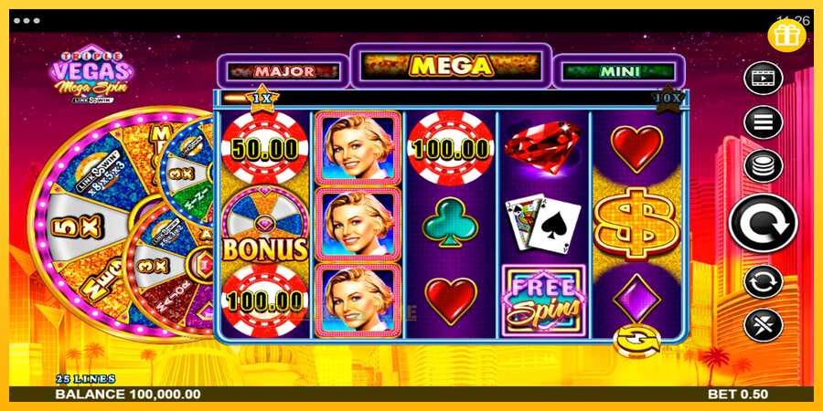 Aparaat Triple Vegas Mega Spin - mäng päris raha eest, pilt 1