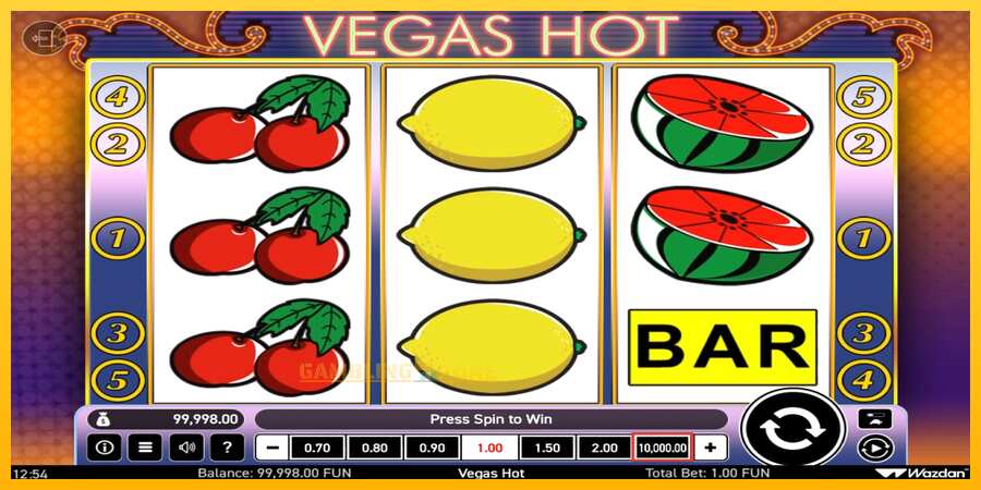 Aparaat Vegas Hot - mäng päris raha eest, pilt 2