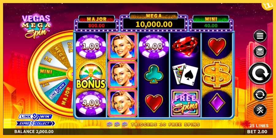 Aparaat Vegas Mega Spin - mäng päris raha eest, pilt 1