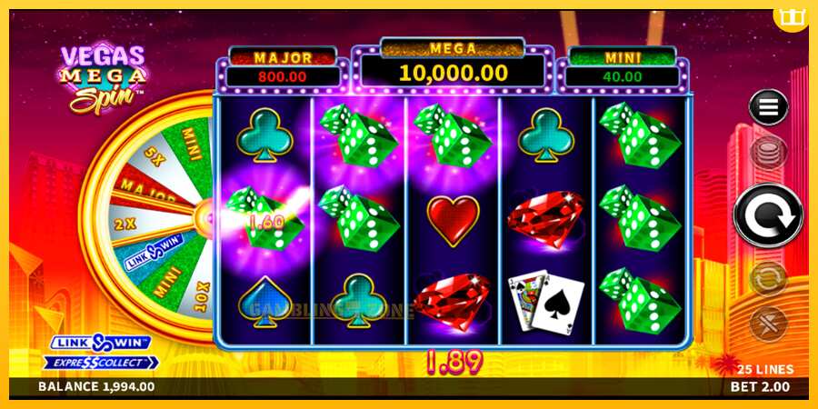 Aparaat Vegas Mega Spin - mäng päris raha eest, pilt 2