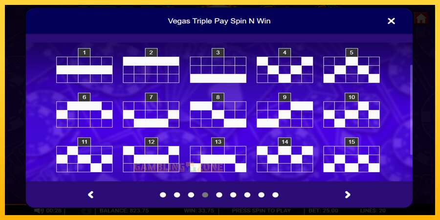 Aparaat Vegas Triple Pay Spin n Win - mäng päris raha eest, pilt 5