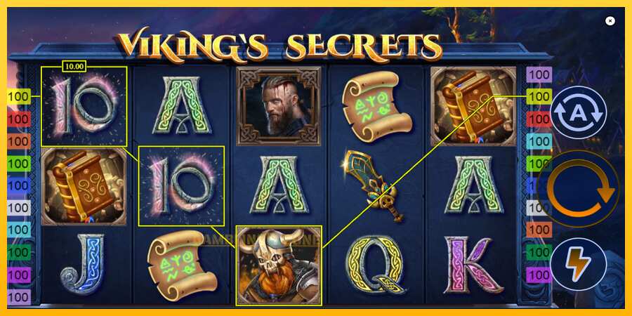 Aparaat Vikings Secrets - mäng päris raha eest, pilt 4