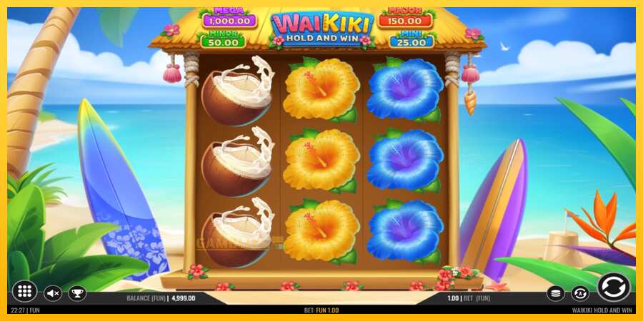 Aparaat Waikiki Hold and Win - mäng päris raha eest, pilt 2