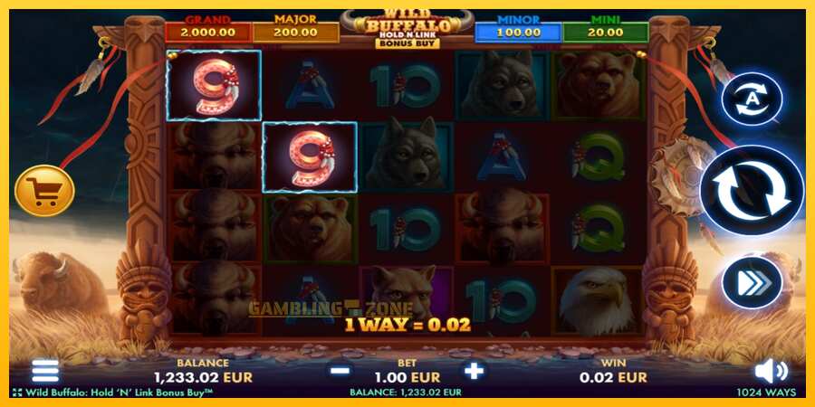 Aparaat Wild Buffalo Hold N Link Bonus Buy - mäng päris raha eest, pilt 3