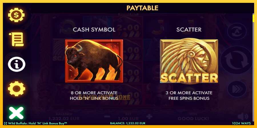 Aparaat Wild Buffalo Hold N Link Bonus Buy - mäng päris raha eest, pilt 4