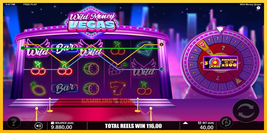 Aparaat Wild Money Vegas - mäng päris raha eest, pilt 3