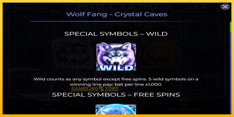 Aparaat Wolf Fang - Crystal Caves - mäng päris raha eest, pilt 4