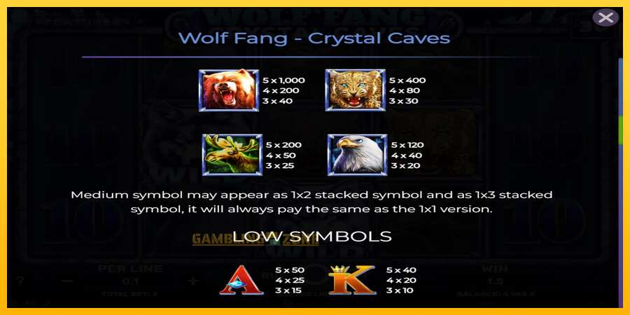 Aparaat Wolf Fang - Crystal Caves - mäng päris raha eest, pilt 6